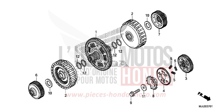 EMBRAYAGE (NC700SD/750SD) de NC700S DCT SEAL SILVER METALLIC (NHA14) 2014